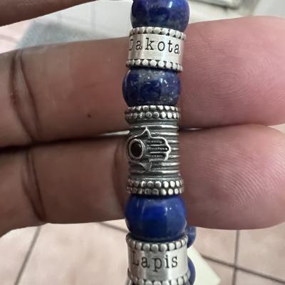 Pulsera Hamsa con Nombre de Lapislázuli para Hombres