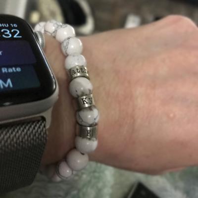 Howlite Men Name Bracelet