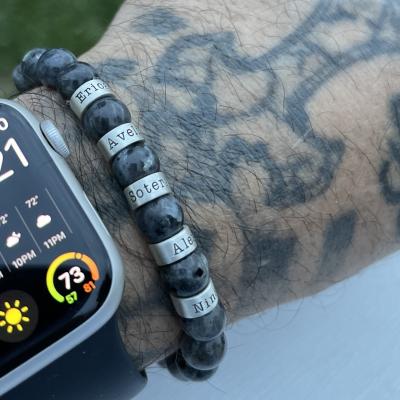 Labradorite Men Name Bracelet 