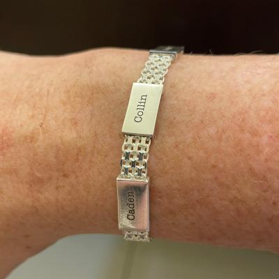 Emma Visgraat Naam Armband [18K Goud Vermeil]