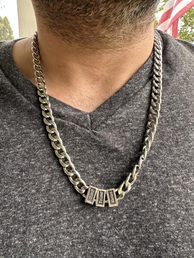 Cuban Link Chain With Names - 5mm [Sterling Silver]