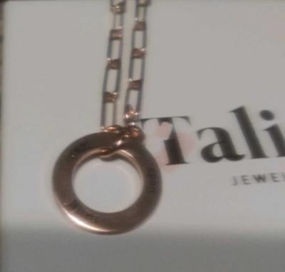 Lebensanker Kette mit Gravur [750er Gold Vermeil]