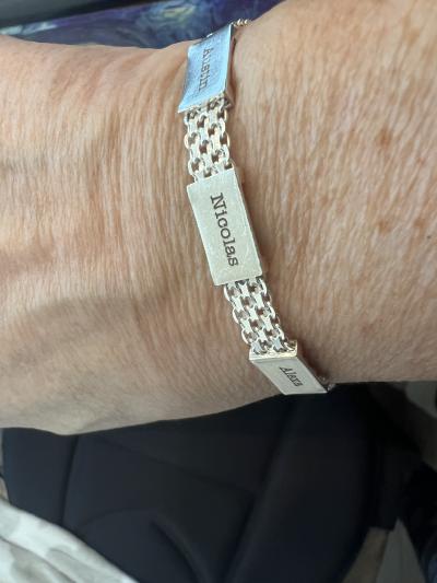 Bracelet Maille Emma avec Prénoms [Plaqué Or 18ct]