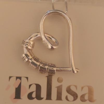 Ties of the Heart Name Necklace [Silver]