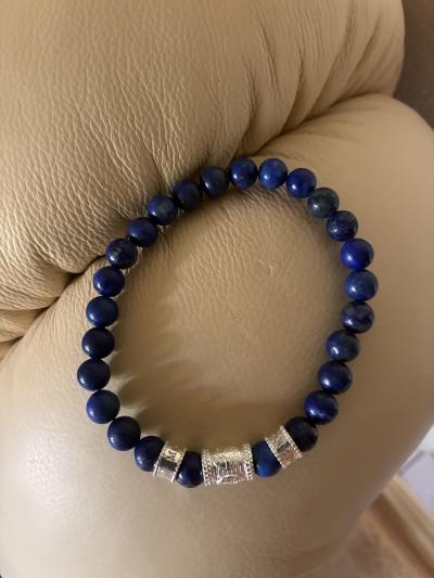 Lapis Lazuli Herrenarmband mit Gravur