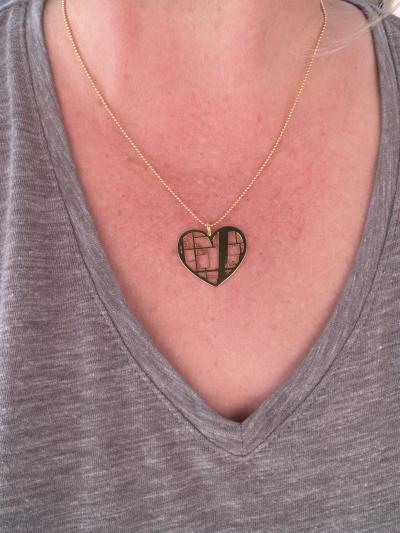 Cherished Spot Map Necklace [Sterling Silver]