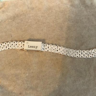 Milanaise Armband mit Gravur und Diamanten [Sterlingsilber]