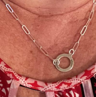 Lebensanker Kette mit Gravur [750er Gold Vermeil]