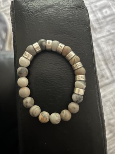Picasso Jasper Women Name Bracelet [Gold Plated]