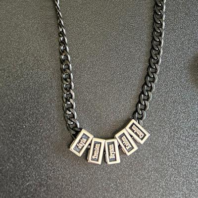 Dark Cuban Link Chain With Names - 6mm
