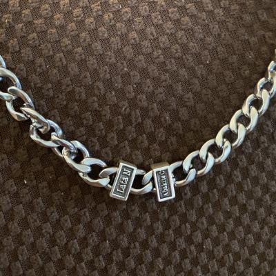 Cross Cuban Link Chain With Names - 5mm [18K Gold Vermeil]