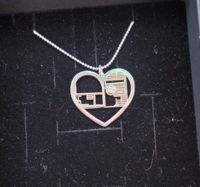 Collier Carte Endroit Chéri [Argent 925]