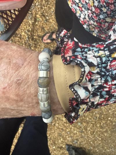 Picasso Jasper Women Name Bracelet [Silver]