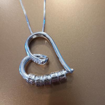 Ties of the Heart Name Necklace [Silver]