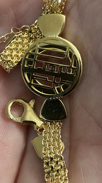 Precious Spot Silhouette Map Bracelet with Milanese Chain [18K Gold Vermeil]