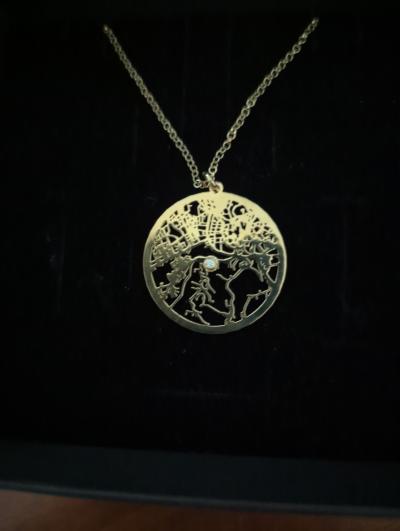 Threads Of Life Map Necklace [14 Karat Gold]