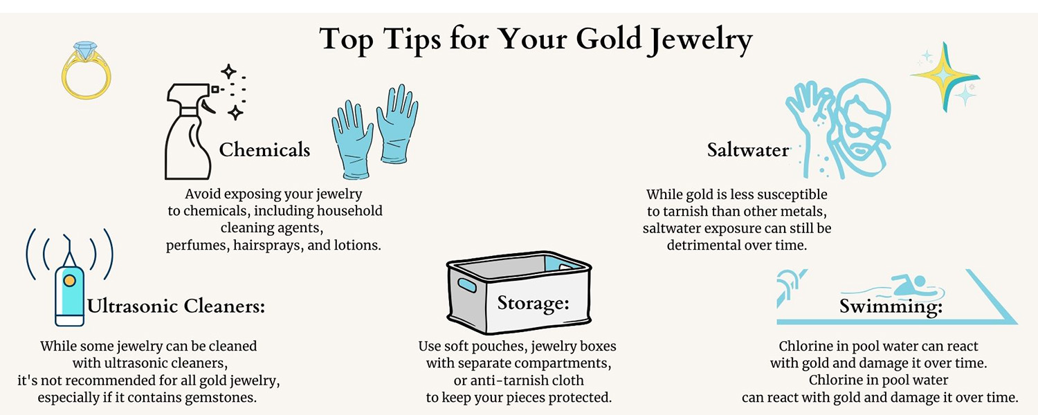 how to clean gold jewelry - top tips by Talisa 