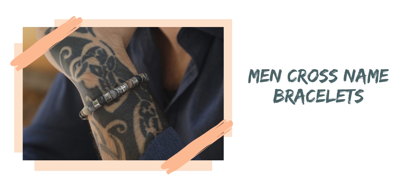 Cross Men Name Bracelets