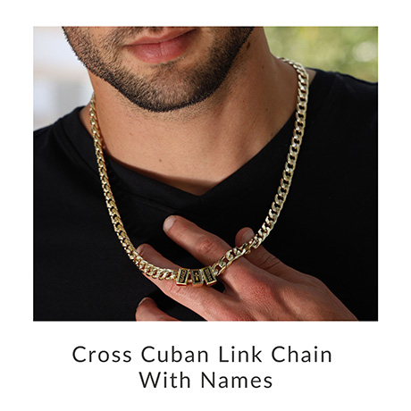  cross necklace with cuban chain