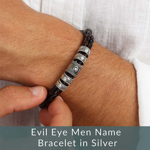 evil eye leather bracelet
