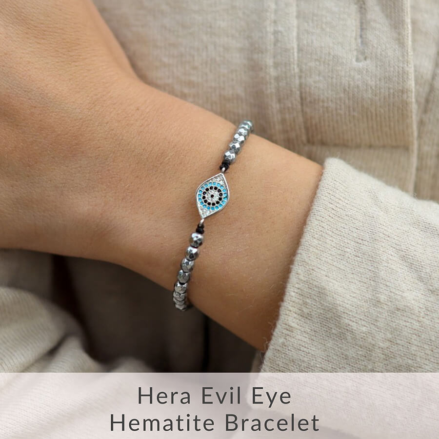 Hera Evil Eye Hematite Bracelet