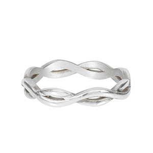 infinity wave band stack ring