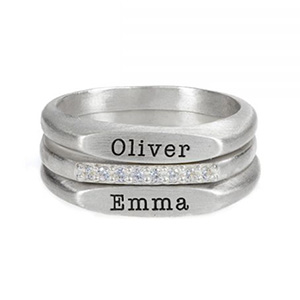 stacked rings by talisa in silver