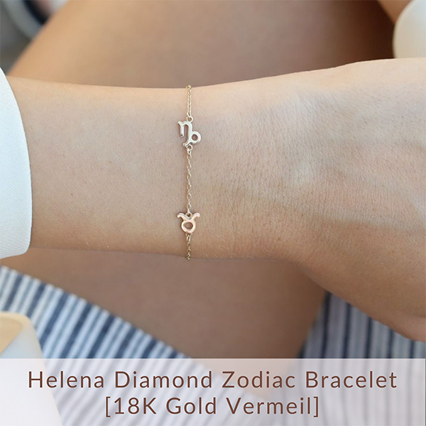 bracelet with zodiac sing anf diamond