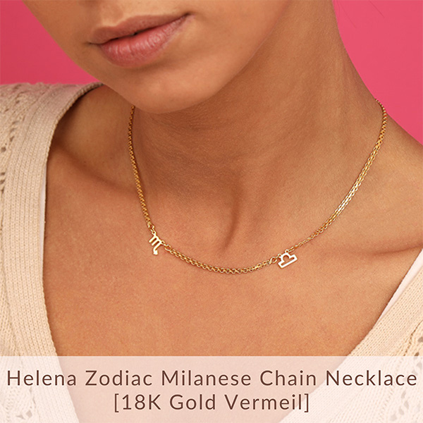 necklace with zodiac sign for women