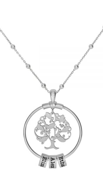 Family Tree Name Necklace [Sterling Silver]